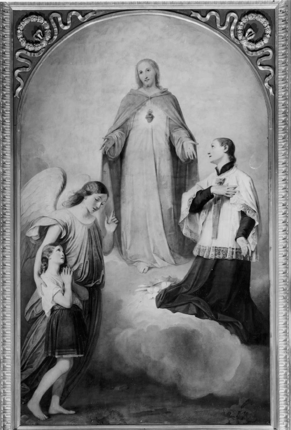 Sacro Cuore di Gesù Cristo con San Luigi Gonzaga e angelo custode - Bologna